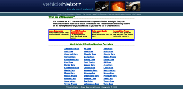 vehicle-history.com