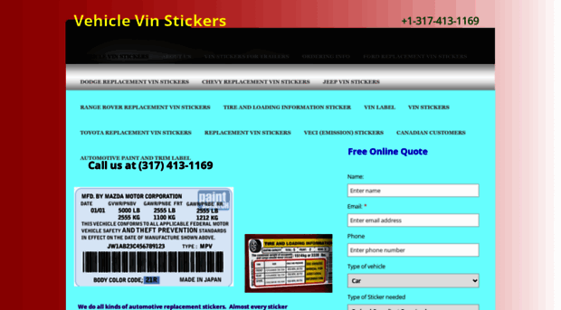 vehiclevinstickers.com