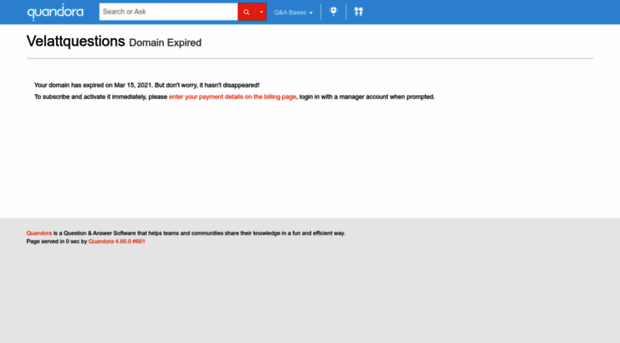 velattquestions.quandora.com