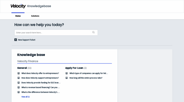velocityfinance.freshdesk.com