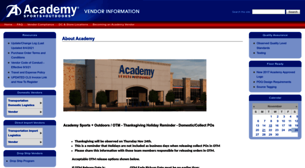 vendor.academy.com