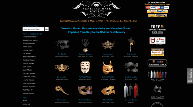 venetianmasksociety.3dcartstores.com