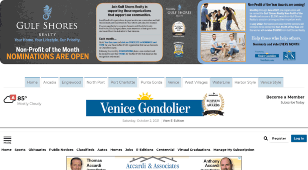 venicegondoliersun.com