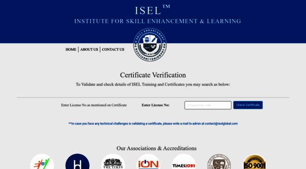 verify-certificate.iselglobal.in