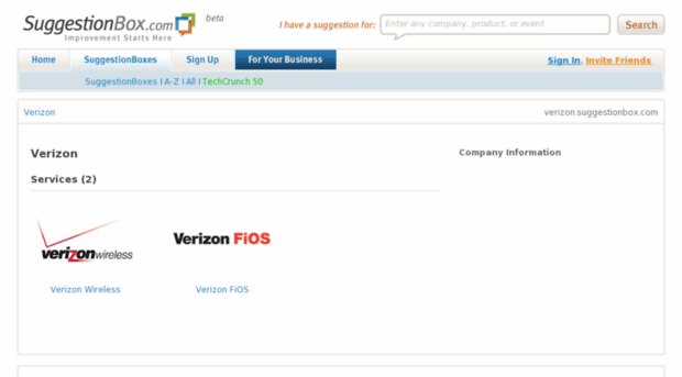 verizon.suggestionbox.com