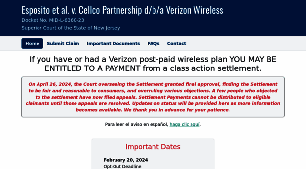 verizonadministrativechargesettlement.com