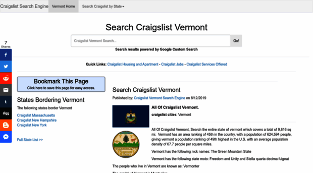 vermont.craigs-list-search.com