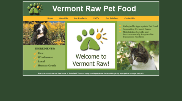 vermontrawpetfood.com