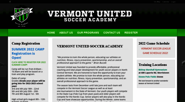 vermontunitedsocceracademy.com