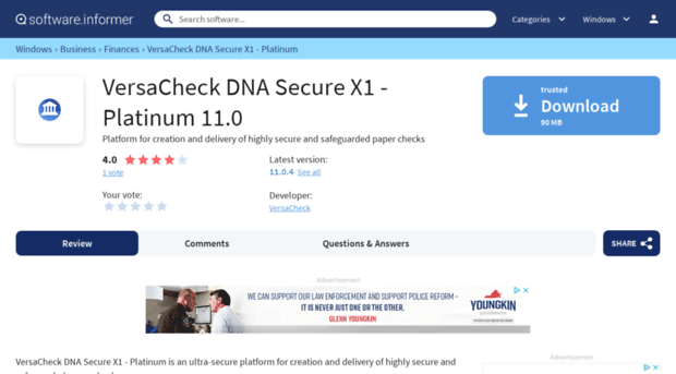 versacheck-dna-secure-x1-platinum.software.informer.com