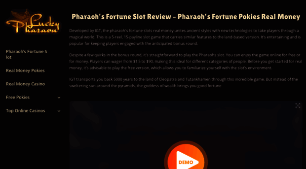 veryluckypharaoh.com