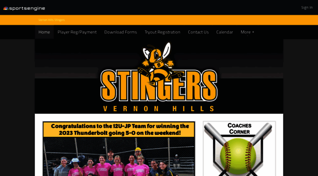 vhstingers.sportngin.com