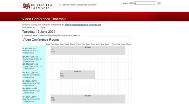 video-conference-timetable.utas.edu.au