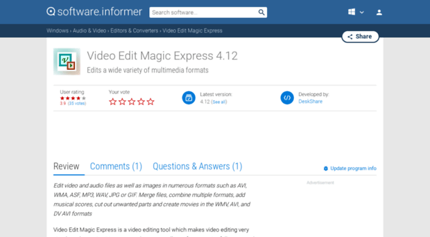 video-edit-magic-express.software.informer.com