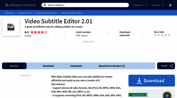 video-subtitle-editor.software.informer.com