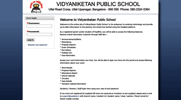 vidyaniketan.pupilpod.in