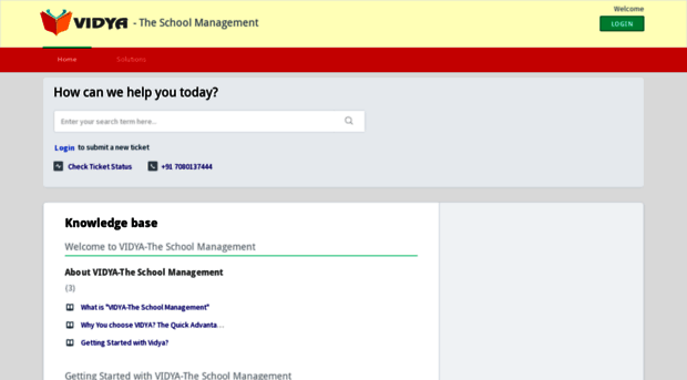vidyaschoolsoft.freshdesk.com