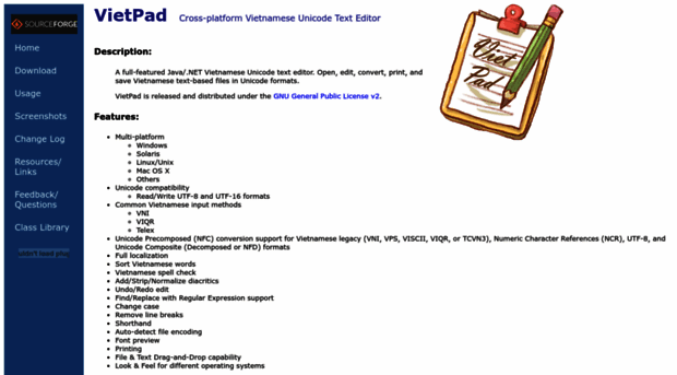 vietpad.sf.net
