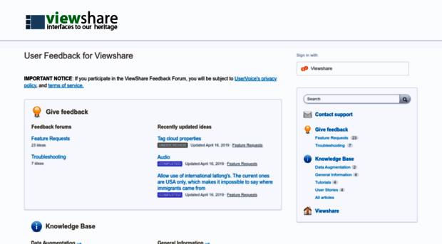 viewshare.uservoice.com