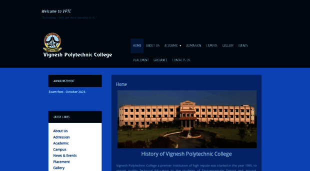 vigneshpolytechniccollege.com