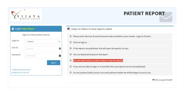 vijayamedicallabreport.in