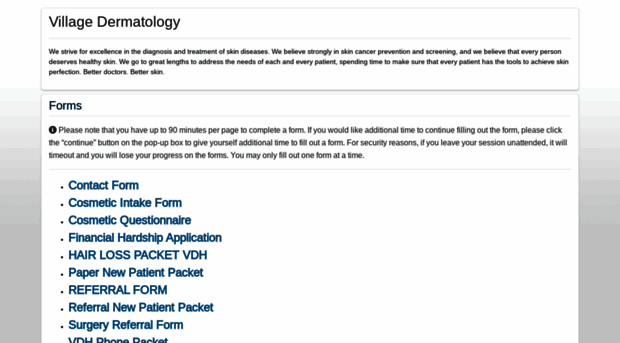 villagedermatology.medforward.com