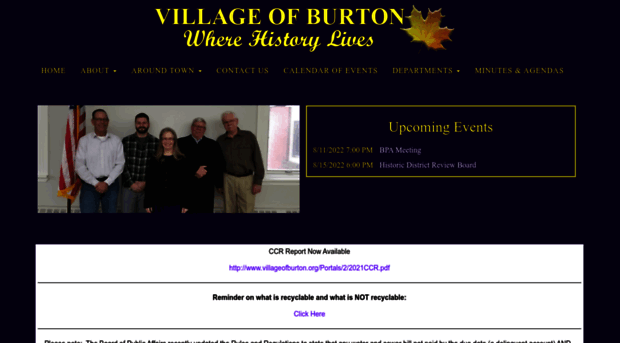 villageofburton.org