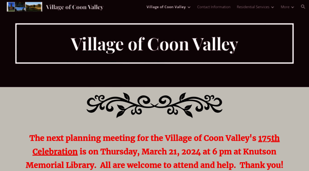villageofcoonvalley.com