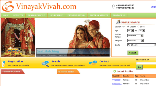 vinayakvivah.com