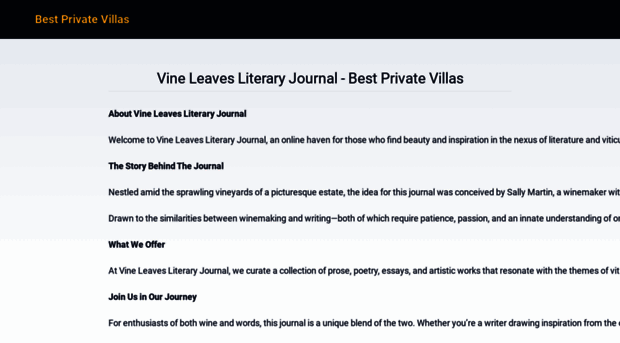 vineleavesliteraryjournal.com