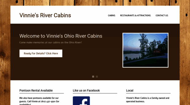 vinniesrivercabins.com