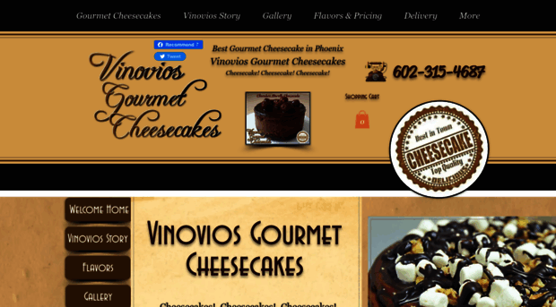 vinoviosgourmetcheesecakes.com