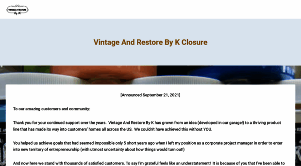 vintageandrestorebyk.com