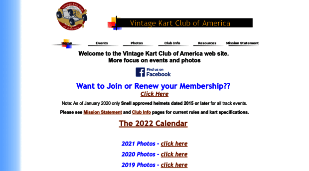 vintagekartclubofamerica.com