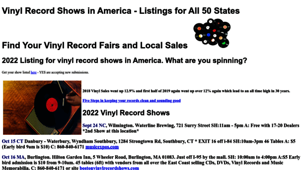 vinylrecordshows.com