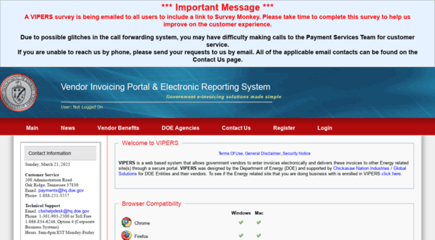 vipers.doe.gov