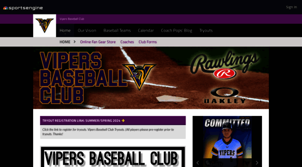 vipersbaseballclub.com