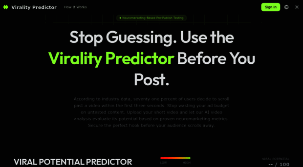 viralitypredictor.net
