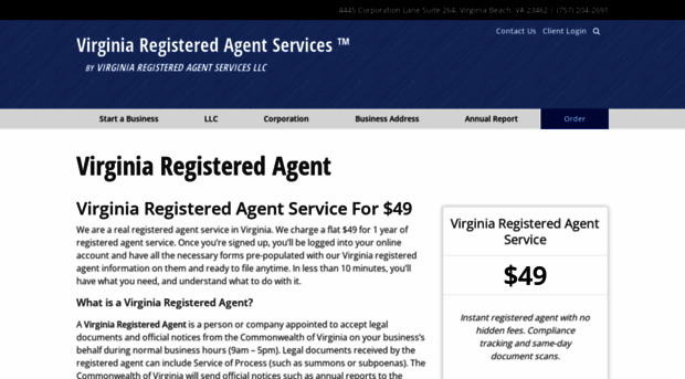 virginiaregisteredagent.com