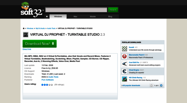 virtual-dj-prophet-turntable-studio.soft32.com