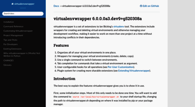 virtualenvwrapper.readthedocs.io