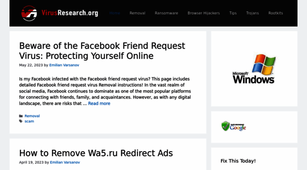 virusresearch.org