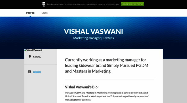 vishalvaswani.brandyourself.com