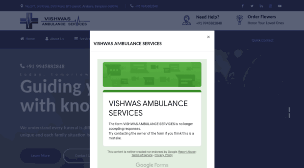 vishwasambulanceservices.com