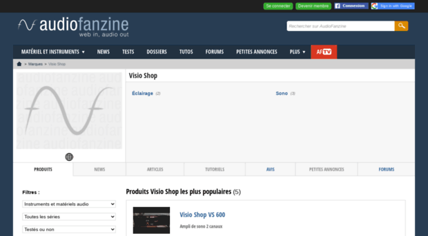 visio-shop.audiofanzine.com