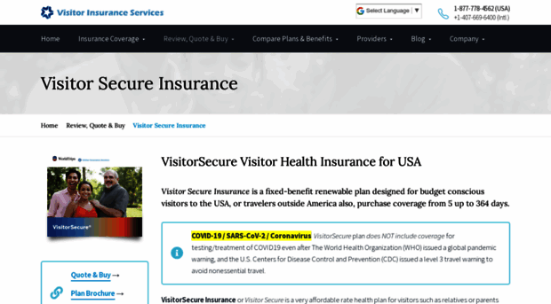 visitorsecureinsurance.com