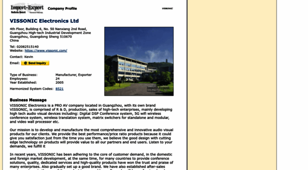 vissonic-electronics-ltd.imexbb.com