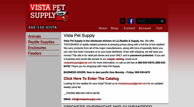 vistapetsupply.com