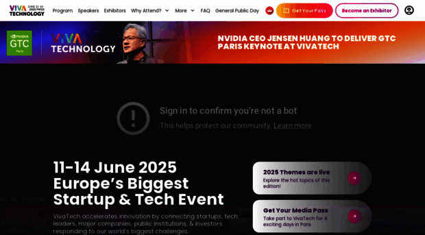 Screenshot of vivatechnology.com website