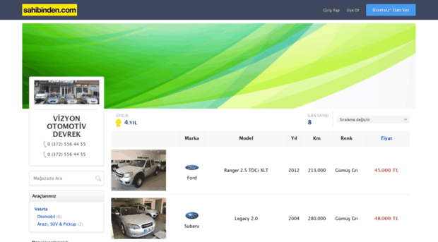 vizyonotomotivdevrek.sahibinden.com